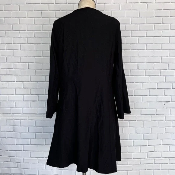 Eileen Fisher Round Neck Tunic Jacket 3-Button 3/4 Sleeve Front Pockets - Picture 6 of 9
